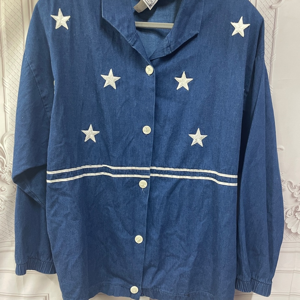 The Clothing Store vintage embroidered star large jacket - Picture 2 of 7